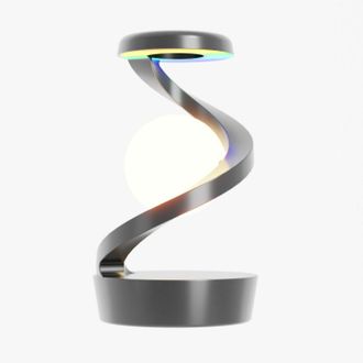 OEM Lampe De Nuit - Chargeur Sans Fil Qi 10 W - &Eacute;clairage Rgb R&eacute;glable 6 Couleurs - Design Flottant Magn&eacute;tique - Gris - 1 Pi&egrave;ce