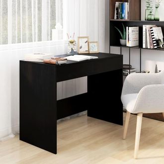 vidaXL Escritorio De Madera Contrachapada Negro 101x50x76,5 Cm Vidaxl
