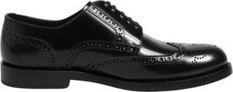 Dolce & Gabbana Formal Derby Wingtip Schoenen - Heren - Nette schoenen - Zwart - 40 EU - Leer - Schoenen