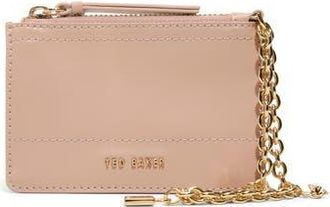 Ted Baker Sutton Charm Wallet in Blush Glossy Leather Shiny at Nordstrom Rack
