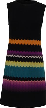 Missoni Zig-Zag Patterned Mini Dress in Multicolor Viscose