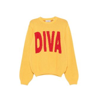 Carne Bollente Such A Diva Intarsia-knit Sweater