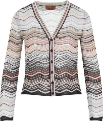 Missoni Cardigans, female, Multicolor, XS, Buttoned Cardigan