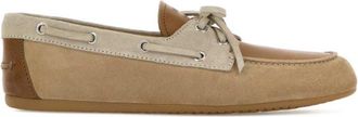 Miu Miu Beige Logo Loafers