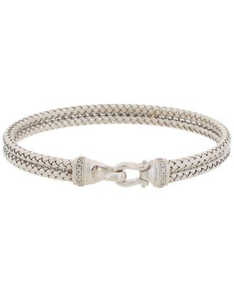 Meshmerise 18K Over Silver 0.1 Ct. Tw. Diamond Mesh Bangle