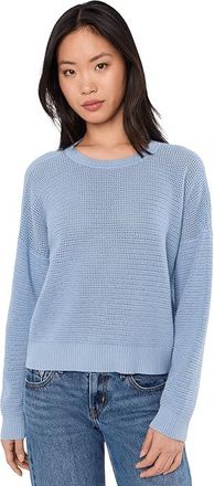 Eileen Fisher Peruvian Cotton Blend Crew Neck Sweater Womens Sweater Skylight : XL, Cotton/Tencel