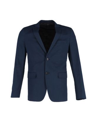 Theory Pre-owned Mens Single-Breasted Blazer in Navy Blue - Size X-Large