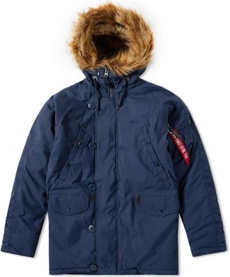 Alpha Industries Slimfit Explorer Jas in Rep. Blauw - Heren - Winterjassen - Blauw - XL - Polyester - Jassen