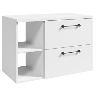 Badplaats Mueble De Lavabo Muro 90 Cm - Blanco - Mueble De Ba&ntilde;o Con Encime