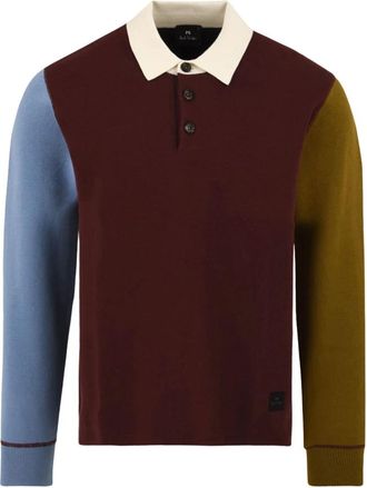 Paul Smith Lange Mouw Kleurblok Polo Trui - Heren - Polos - Veelkleurig - S - Katoen - Tops