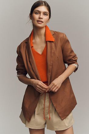 Maeve The Tessie Blazer by Maeve: Linen Edition Jacket
