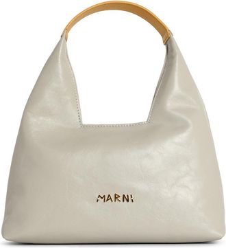 Marni Trapeze Mini Graue Lear-Handtasche
