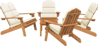vidaXL Vidaxl - Juego De Muebles De Jard&iacute;n Adirondack 5 Piezas Madera Acacia