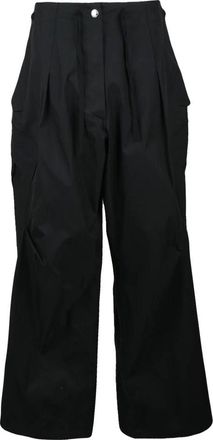 Alexander McQueen Alexander McQueen, Wide Trousers, female, Black, Size: S Cargo Wide Trousers