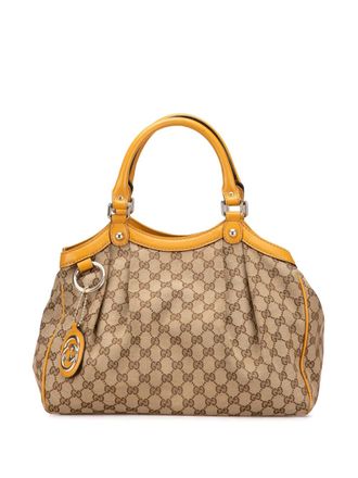 Gucci 2000-2015 Medium GG Canvas Sukey tote bag - women - Canvas/Calf Leather/Leather - One Size - Brown