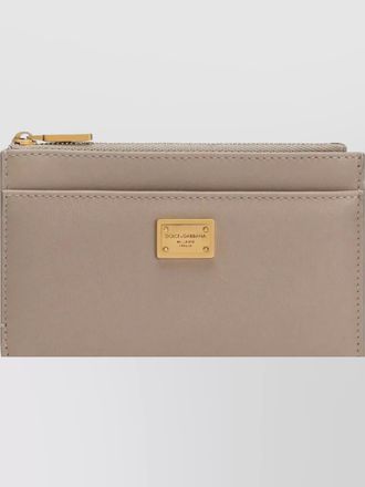 Dolce & Gabbana slim design plonge cardholder with gold hardware