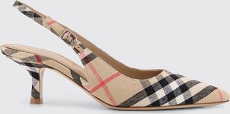Burberry Slingback Dame Burberry in canvas stampa Vintage Check