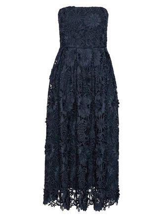 Rotate 3 D Lace Midi Dress