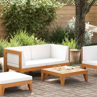 vidaXL Set Divani Da Giardino 2 Pz Con Cuscini In Massello DAcacia - Vidaxl