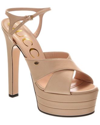 Gucci Leather Platform Sandal