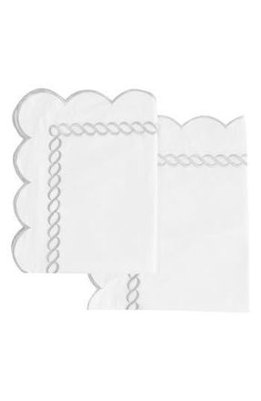 Melange Home Set of 2 Scallop Rope Euro Shams in Grey at Nordstrom Rack