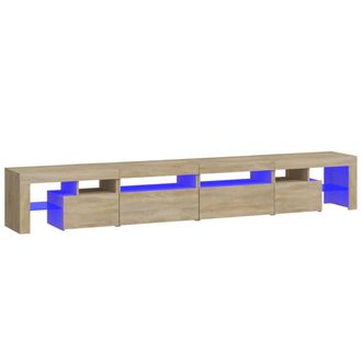 vidaXL Vidaxl - Mueble De Tv Con Luces Led Roble Sonoma 260x36,5x40 Cm