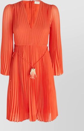 Zimmermann short dress with belted waist and flared sleeves