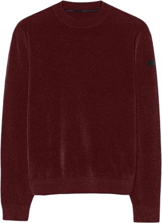 Roberto Ricci Design Velvet Round Knit - Heren - Ronde hals truien - Rood - XL - Truien & Vesten