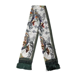 Dolce & Gabbana Pa&ntilde;uelo Foulard Barroco con Estampado de &Aacute;ngeles - Accessories - Mujer - Multicolor - ONE SIZE