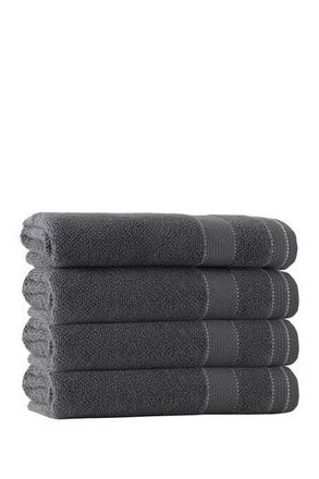 Enchante Home Monroe Turkish Cotton Bath Towel - Anthracite - Set of 4 at Nordstrom Rack