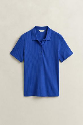 GANT Women Ribbed Polo Shirt (XXL) ROYAL BLUE