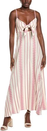 Elan Elan Tie-Front Cut-Out Maxi Dress
