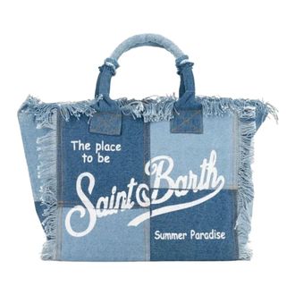Saint Barth Tote Bags, female, Blue, Size: ONE SIZE Vanity Tote Bag