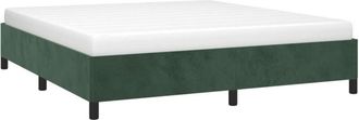 vidaXL Vidaxl - Estructura cama sin colchón terciopelo verde oscuro 160x200 cm