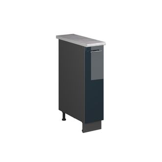 Vicco Mueble De Botica Fame-line, Azul Oscuro Alto Brillo/antracita, 20 Cm, Et M&aacute;rmol, Vicco