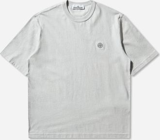 Stone Island Men s Combed Organic Cotton Jersey Reflective Garment Lamination T-Shirt T-Shirt Sky Blue
