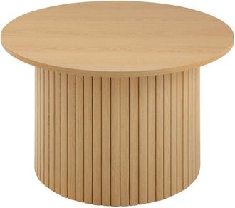 Calicosy copia de Juego de 2 mesas de centro redondas efecto travertino - MAIA