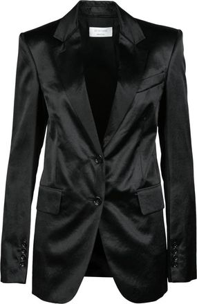 Sportmax Blazer - Dames - Blazers - Zwart - XS - Leer - Jassen