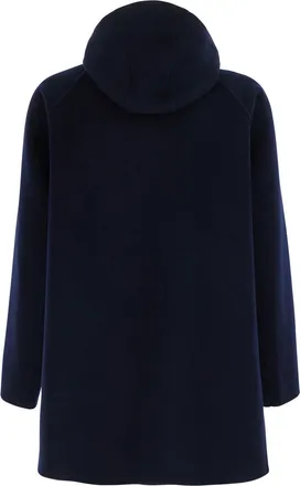 Aspesi Mens Super Doppel Jacket Blue Wool Coat