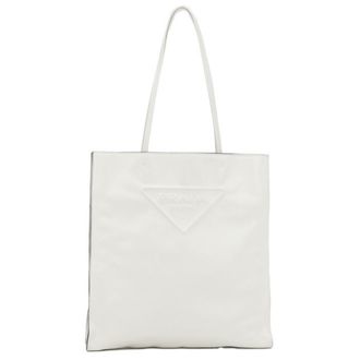 Prada White Leather Tote Bag (Pre-Owned)