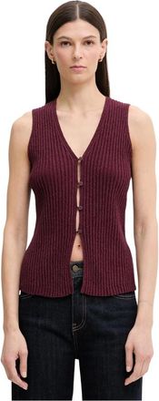 Marc O'Polo Chaleco de punto - Knitwear - Mujer - Rojo - XS