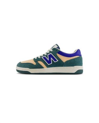 New Balance Boys 480 New Spruce Sneakers In Green/orange/multi-Colored