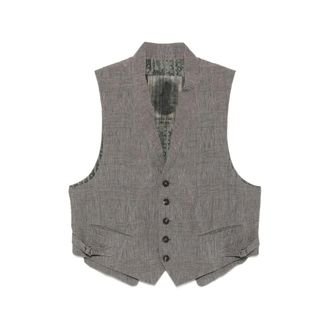 Ziggy Chen Check-pattern Waistcoat