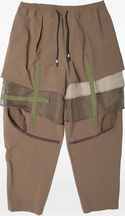 Yoshiokubo Pantaloni con inserti - Marrone