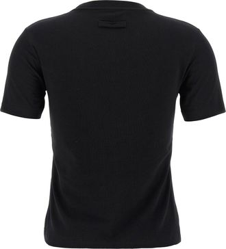 Jean Paul Gaultier Logo-Print Organic Cotton T-shirt - Black