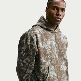 Nike Mens Standard Issue Therma-FIT Brushed Pullover Basketball Hoodie in Green | IM5909-222