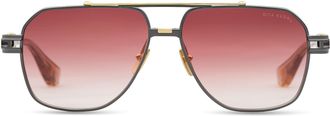 Dita Eyewear Kudru Bold Double-Bridge Geometric Sunglasses