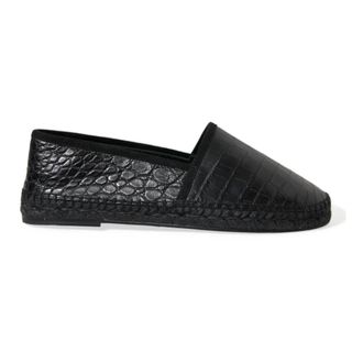 Dolce & Gabbana Espadrilles - Heren - Espadrilles - Zwart - 43 EU - Leer - Schoenen