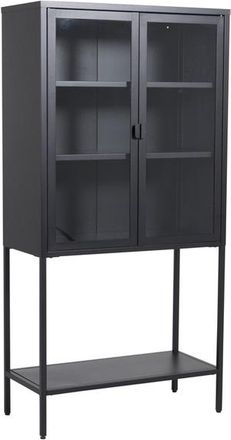 VE DESIGN Design Vitrinenschrank Misha 2-t&uuml;rig, Schwarz