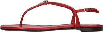 Giuseppe Zanotti Muse Flat - Dames - Sandalen - Rood - 38 1/2 EU - Leer - Schoenen